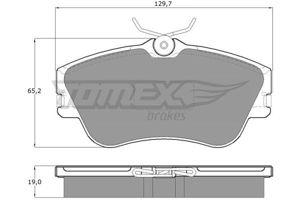 TOMEX BRAKES Комплект тормозных колодок, дисковый тормоз TX 11-82